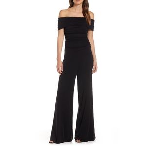 NEW Eliza J Ruched Bodice Off The Shoulder Jumpsuit